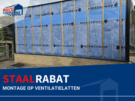 Staalrabat monteren op ventilatielatten