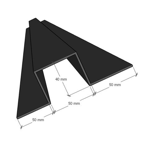 Schijnkolom 100mm 3m